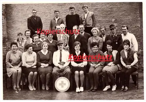 altes Foto , Grimmen ca. 1948 , DRK , Deutsches Rotes Kreuz , Skelett , Krankenschwester , Krankenhaus , Mecklenburg !!!