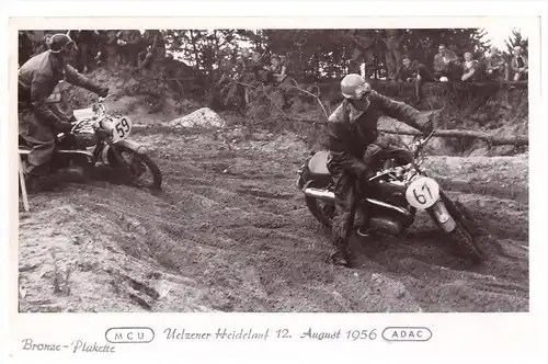 Geländefahrt Uelzen 1956 , ADAC , Motorrad , Sandbahn , Speedway , Grasbahn , Moto Cross !!!