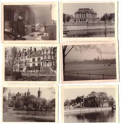 6 alte Fotos , Schwerin 1940 , Reichsarbeitsdienst , Schloß , Museum , RAD , Görries , Mecklenburg !!!