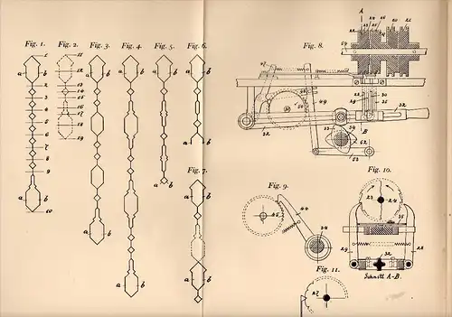 Original Patentschrift - Karl Lieberknecht in Oberlungwitz i.Sa., 1905 , Mustervorrichtung für Wirkstühle , Weberei !!!