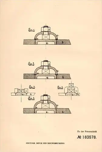 Original Patentschrift - J. Thoren in Königshof , Kr. Krefeld , 1905 , Rohrverschluß , Metallbau , Rohre !!!