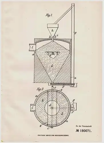 Original Patentschrift - J. Shields in Willesden Green , 1904 , Bleikammer zur Reinigung von Schwefelsäure !!!