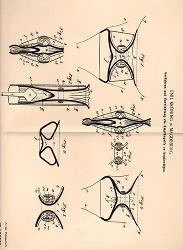 Original Patentschrift - Apparat zum Sperma - Stau vor Uterus , Frauenarzt ,1898 , E. Krönig in Magdeburg , Berfruchtung
