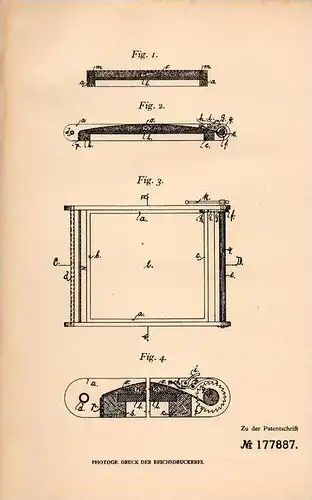 Original Patentschrift - E. Wiese in Sarmsheim b. Bingerbrück , 1905 , Kopierer mit Glasplatte , Münster , Bingen !!!