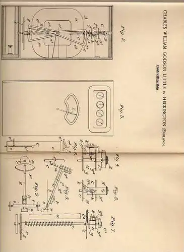 Original Patentschrift - Ch. Little in Heckington , England , 1900 , Elektricitätszähler !!!