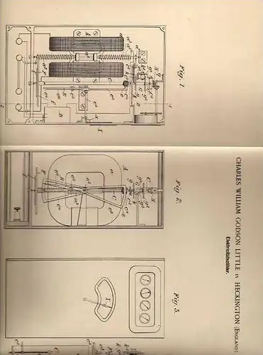 Original Patentschrift - Ch. Little in Heckington , England , 1900 , Elektricitätszähler !!!