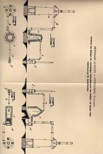 Original Patentschrift - B. Althoff in Ottmachau / Otmuchów , Schlesien , 1901 , Feuerung für Zuckerfabrik , Fabrik !!!