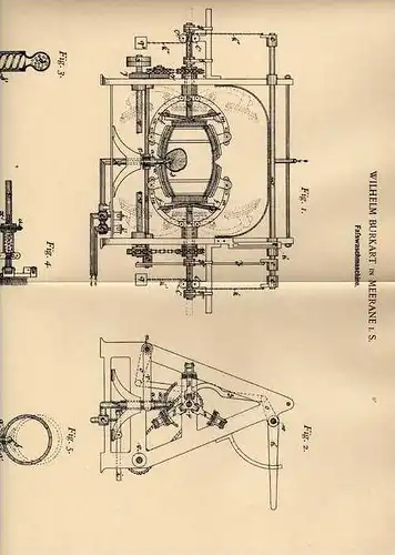 Original Patentschrift - W. Burkart in Meerane i.S., 1899 , Faß - Waschmaschine , Fässer , Bierfass , Fass !!!