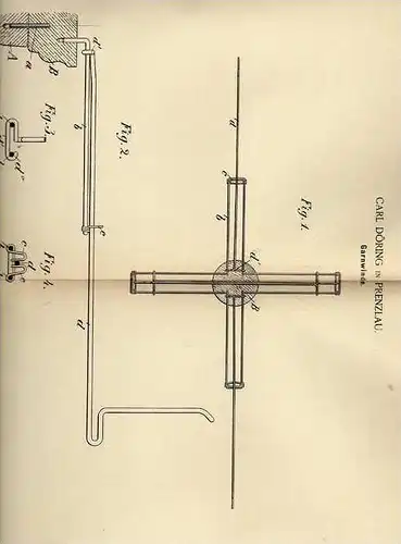 Original Patentschrift - C. Döring in Prenzlau , 1887 , Garnwinde , Garn , Schneiderei , Scheider !!!