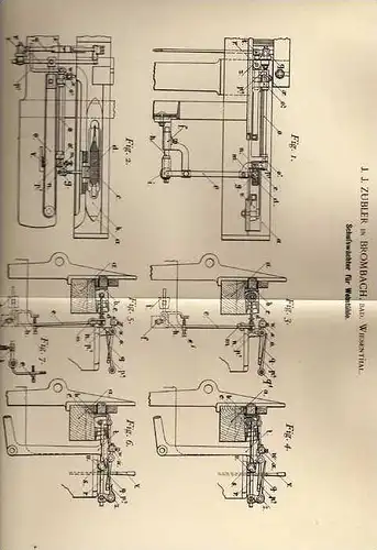 Original Patentschrift - J. Zubler in Brombach , Bad Wiesenthal , 1899 , Schußwächter für Webstuhl , Weberei !!!