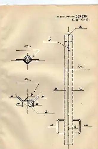 Original Patentschrift - A. Bührer in Sexau - Lörch b. Emmendingen , 1937 , Pfahleintreiber !!!