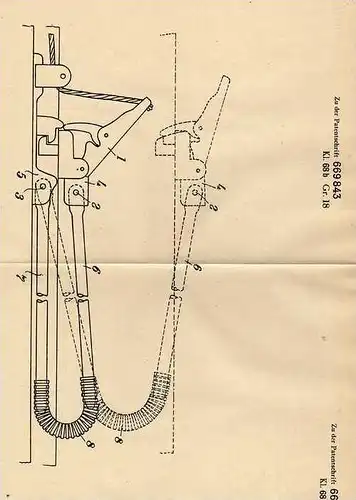 Original Patentschrift - W. Suhr in Hagenburg b. Wunstorf , 1938 ,  Federschere , Fensterbau , Fenster !!!