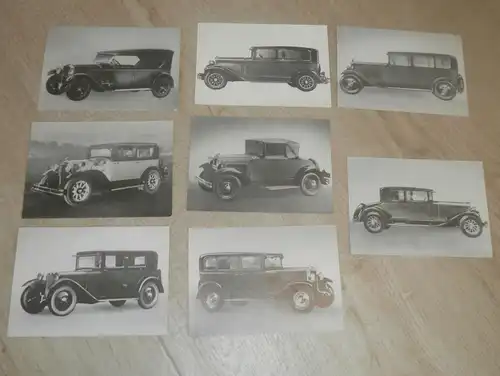 Fotokarten - Historische Fahrzeuge in Mappe - Oldtimer , mit technischen Daten und Ausstattung !!!