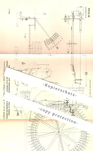 original Patent - Rudolf Ritter von Wlcher Uysdal , Teschen , Österreich , 1885 , Signalbarometer für Steinkohle Gruben