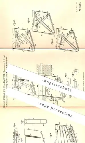 original Patent - Charles William Sponsel , Hartford , Connecticut USA , Kastenmagazin für Waffen | Gewehr | Revolver !!