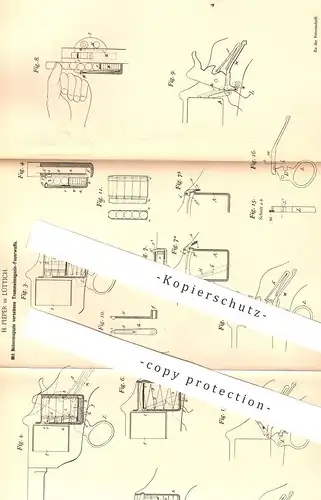 original Patent - Henri Pieper , Lüttich , Belgien 1894 , Trommelmagazin - Feuerwaffe | Waffe , Pistol Gewehr , Revolver