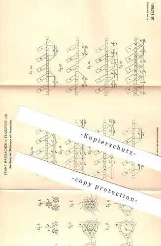 original Patent - Franz Hasslacher , Frankfurt / Main , 1902 , Anordnung von Wicklungen mit Kommutator | Spulen !!
