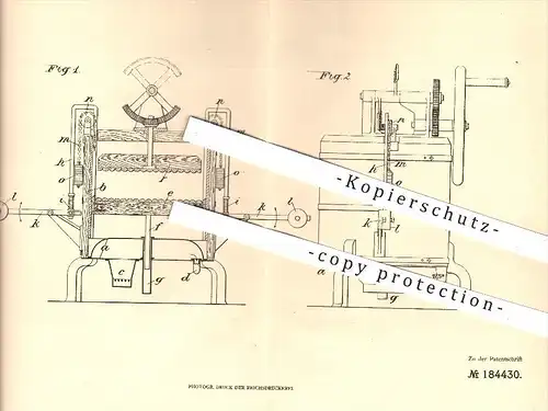 original Patent - Carl Wiesel in Rudolstadt , 1906 , Waschmaschine mit 2 Waschscheiben , Waschen , Wäsche , Wäscherei !