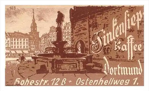 altes Etikett von Streichholzschachtel ,um 1940 , Finkensiep Kaffee , Dortmund !!! 56x35mm , Streichhölzer , matchbox