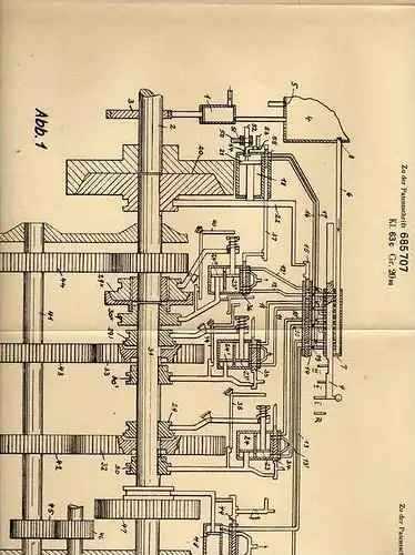 Original Patentschrift - E.G. Schaak in Potsdam ,1936 , Schaltung für Getriebe , Automobile !!!