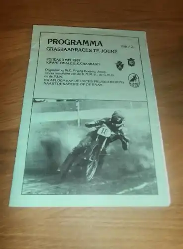 Grasbahn Joure , 3.5.1987 , Speedway , Programmheft / Programm / Rennprogramm , program !!!