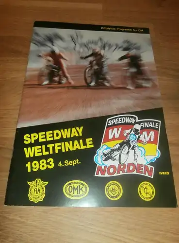 Speedway Norden Weltfinale 4.09.1983  , Programmheft / Programm / Rennprogramm , program !!!