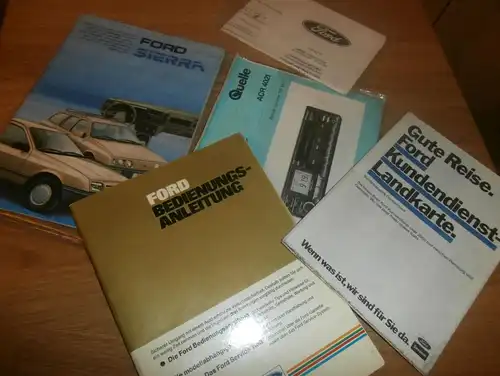 Ford Sierra , Bj. 1984 , komplette Fahrzeugmappe , Handbuch , Betriebsanleitung , Anleitung !!!