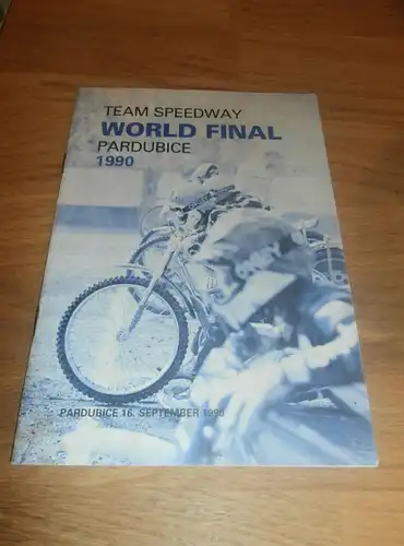 Speedway Pardubice 16.09.1990 , WM Finale , Programmheft / Programm / Rennprogramm , program !!!