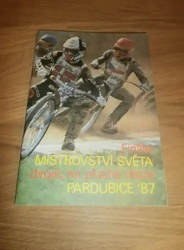 Speedway WM Finale Pardubice , 28.6.1987 , Programmheft / Programm / Rennprogramm , program !!!