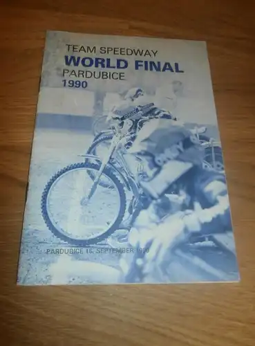 Speedway World Final , Pardubice 16.9.1990 , Programmheft / Programm / Rennprogramm , program !!!