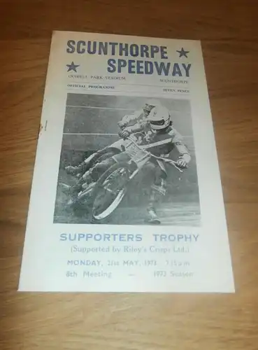 Speedway Scunthorpe 21.5.1973 , Programmheft / Programm / Rennprogramm , program !!!