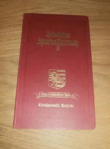 altes Sparbuch Arnstadt / Gräfenroda , 1941 - 1945 , Sparkasse , Bank !!!