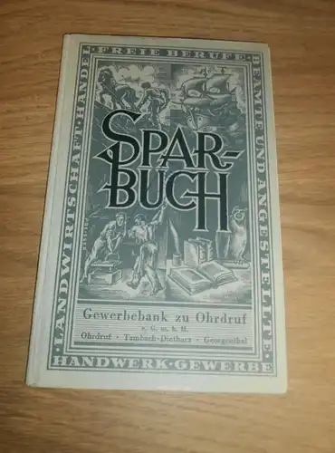 altes Sparbuch Ohrdruf , 1938 - 1944 , Sparkasse , Bank !!!