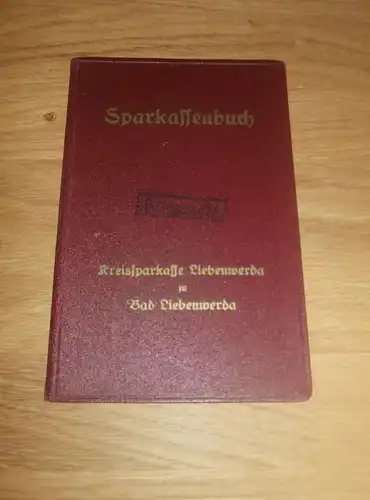 altes Sparbuch Bad Liebenwerda / Falkenberg , 1940 - 1945 , Ruth Jakob , geb. Sandmann , Sparkasse , Bank !!!