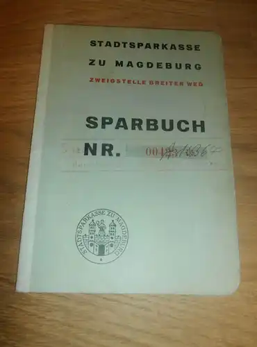 altes Sparbuch Magdeburg, 1937 - 1946 , Margarete Schwenkhagen , Stenotypistin , Sparkasse , Bank !!!