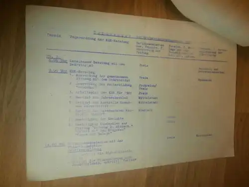 vertrauliches Dokument Erich Mielke ,mit Autograph , Nationale Front der DDR , Neubrandenburg 1981 ,8 Seiten , SED Stasi