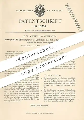 original Patent - C. W. Muchall , Wiesbaden  1880 , Brennergalerie | Brenner , Gasbrenner , Gas , Lampe , Lampen , Licht