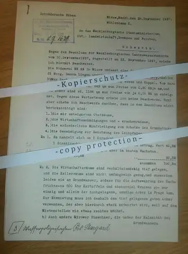 Schrödersche Erben Mirow , 1937 , Büdnerei , Else Pape , Staatsministerium !!!