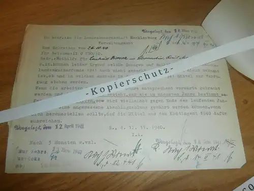 Gutsverwaltung Schorrentin b. Neukalen , 1940 , Güstrow , Landesbauernschaft Mecklenburg !!!