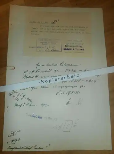 Gutsverwaltung von Blücher in Teschow b. Teterow  , 1938 , Güstrow , Mecklenburg , Staatsministerium !!!