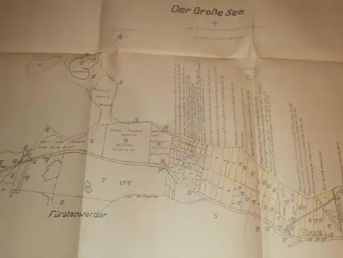 riesige Karte Graf von Schwerin Schwanenfeldt , 1943 ,  Wrechen , Grauenhagen , Fürstenwerder Rarität !! Mecklenburg !!!