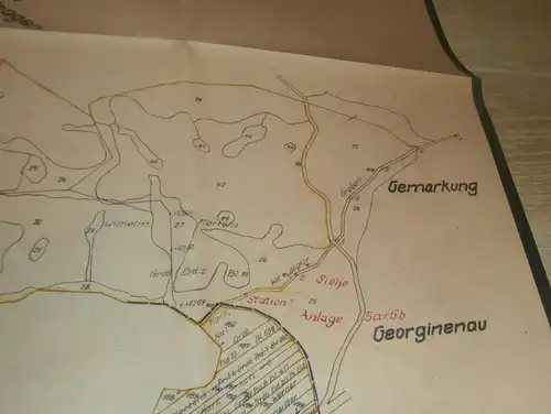 riesige Karte Graf von Schwerin Schwanenfeldt , 1943 ,  Wrechen , Grauenhagen , Fürstenwerder Rarität !! Mecklenburg !!!