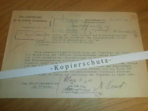 Oberfischmeister in Friedrichshagen , 1923 , Templin , Fischerei , Mühlenteich , Uckermark !!!