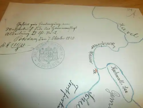 alte Karte , 1920 , Hammelspring b. Templin , Löwenberg , Havel  !!!
