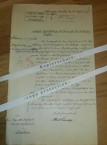 Kolbatzer Mühle in Lychen , 1929 , mit Autograph , Regierung Potsdam , Uckermark !!!