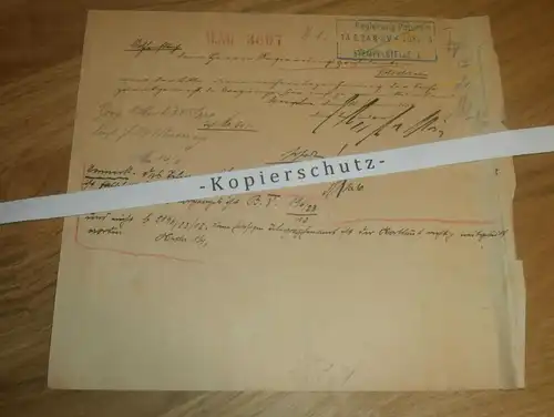 Telegramm vom Regierungspräsidenten an Landrat , 1924 , Widerspruch , Templin , Uckermark !!!