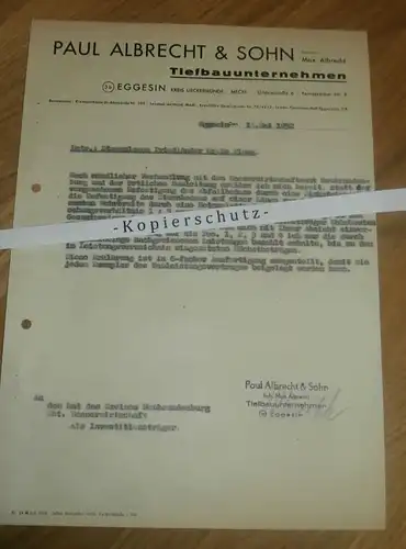Paul Albrecht & Sohn , Tiefbau in Eggesin , 1952 , Stauanlagen Friedländer Wiese , Friedland , Mecklenburg !!!