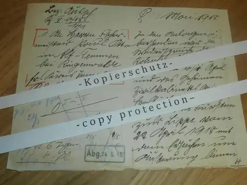 Gut Ringenwalde , 1918 , Kgl. Regierung Potsdam , Temmen , Uckermark !!!