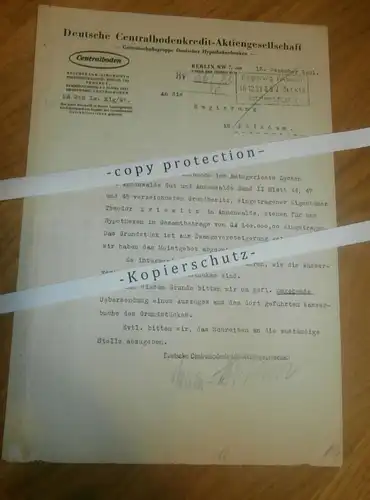 Deutsche Centralbodenkredit AG , 1931 , Gut Annenwalde / Densow , Zwangsversteigerung , Lychen , Templin !!!