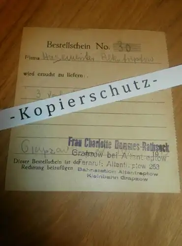 Grapzow b. Altentreptow , 1943 , Kleinbahn , Dommes-Rathsack , Hagemeister , Mecklenburg !!!